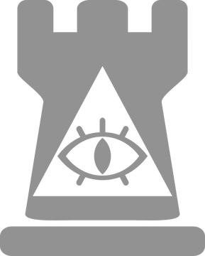 Parawatch logo, consisting of a chess rook with an eye in its middle.